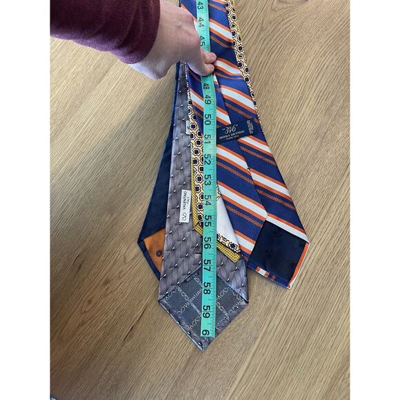 Men’s Designer Silk Tie Lot Valentino Brooks Bros Polo AD 56 Lord Taylor - Picture 11 of 14